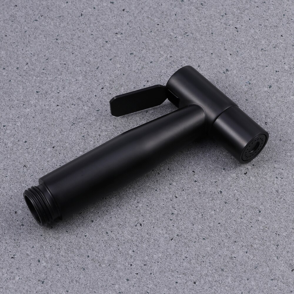 Bidet Douchekop Handheld Kleine Spray Bidet Nozzle Voor Badkamer Zelfreinigende Rvs Hand Bidet Kraan (Zwart): Default Title