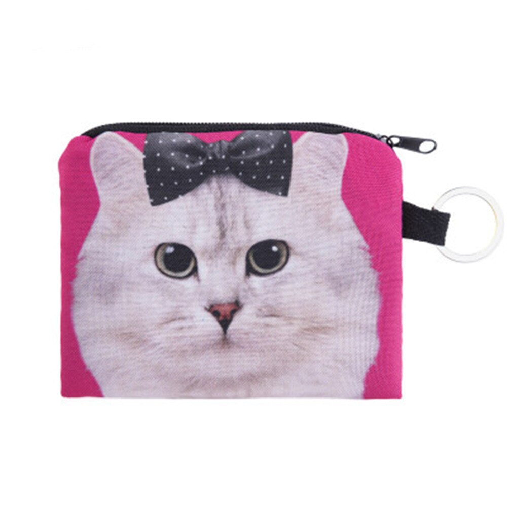 Cute Cat Coin Purse Kids clutch wallet Women mini Wallet zipper cartoon Bag Pouch Holder change purse Female: 2