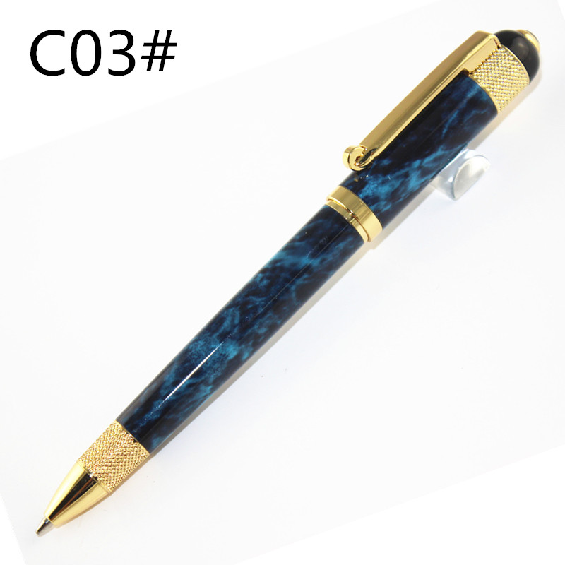 Metal Ballpoint Pen Luxury Gold Clip Rollerball Pen with 0.7mm Black Ink Refill gel pen: 05