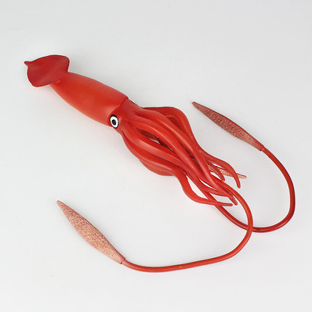 Large Squid Inkfish Model Ocean Animal Lifelike Figure Collector Decor Toy