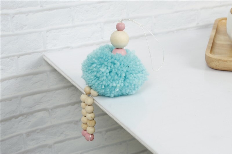 Nordisk ballet pige pynt danser hængende dekoration træperler pige værelse indretning børnehave baby telt ornament fotografering rekvisitter: Grøn