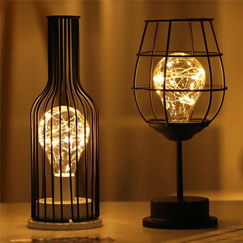 Art led bordlampe læselampe natlys soveværelse sengelampe skrivebordsbelysning stue retro klassisk jern boligindretning