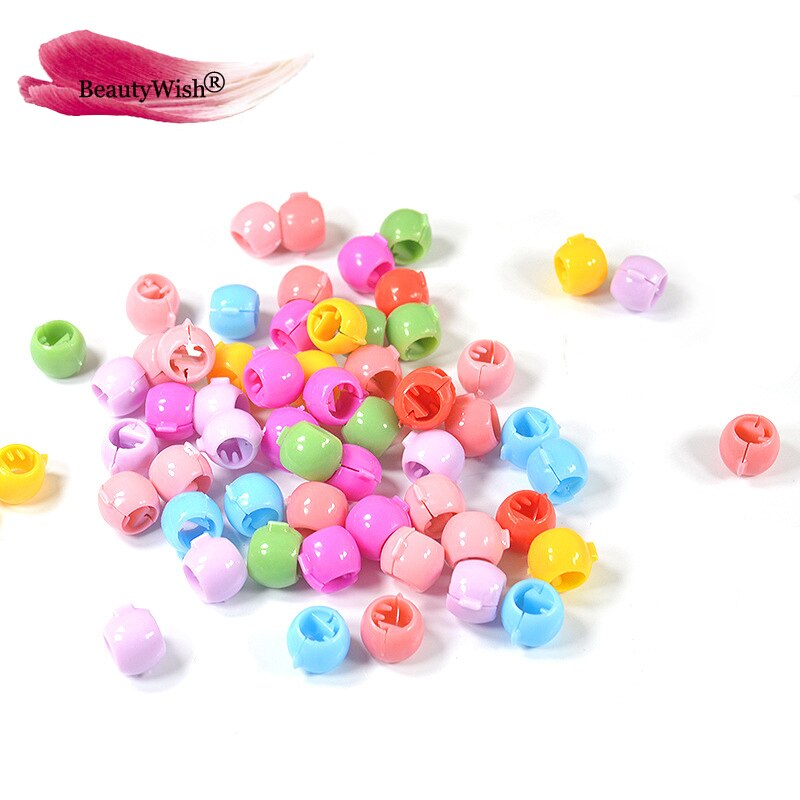 Cuentas de plástico de Color caramelo para el cabello, accesorios para el cabello de 30 uds., trenzas de ganchillo, pinzas para el pelo, Color aleatorio