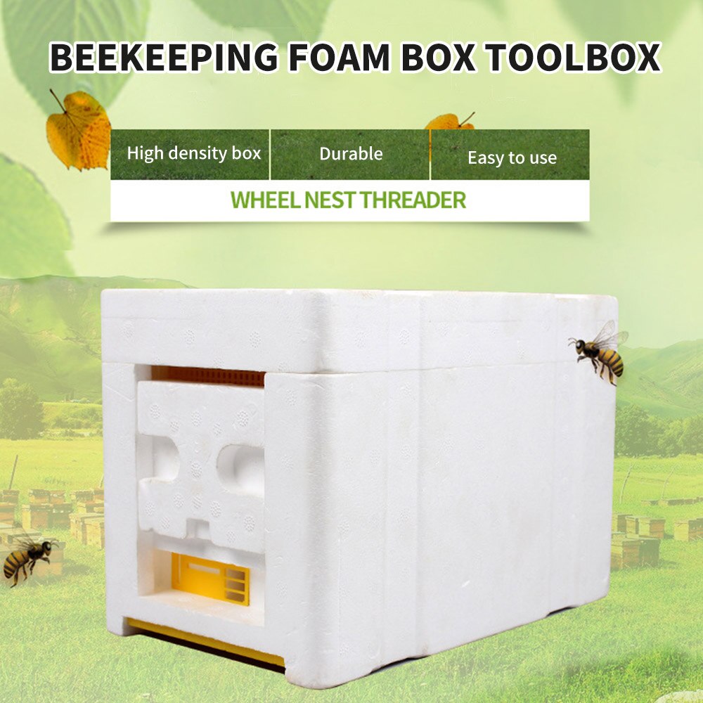 Bee Hive Beekeeping King Box Pollination Box Foam Frames Beekeeping Tool Kit Harvest Bee Hive Home Hive Case Beekeeper tools