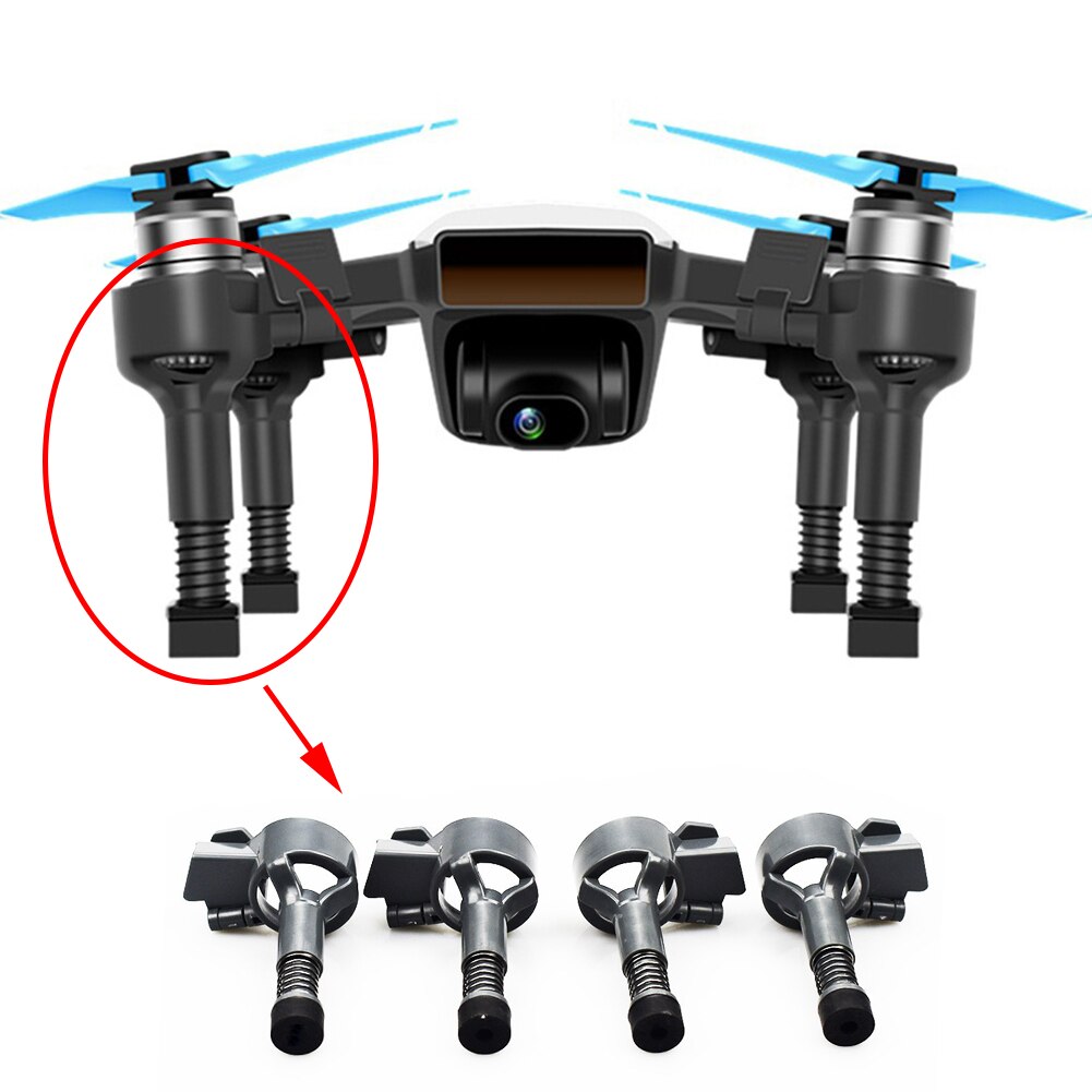 4 stk udskiftning af landingsudstyr højre venstre udvidet beslag drone tilbehør abs dele fjederdæmpning udvidet til dji gnist