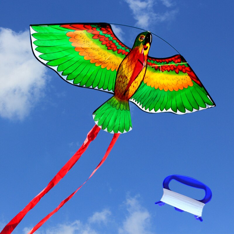 Outdoor Fun Sports 110cm/43inches Parrot Kite/ Animal Kites With Handle & Line Good Flying