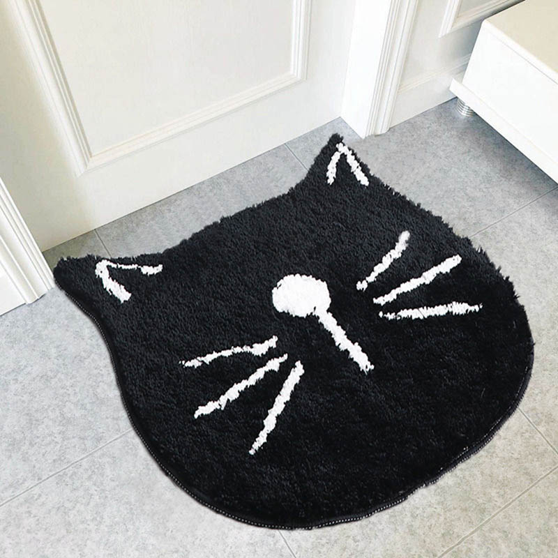Cartoon kat entree deurmat badkamer waterabsorptie badmat antislip dierenprint tapijt voor slaapkamer keuken