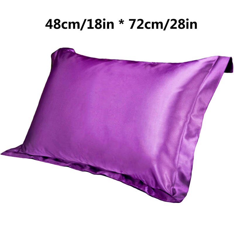 1pc enkla kuddar i ren färg i siden i fyrkantigt format bekvämt för att sova i sovrummet mjuka kuddar 48 cmx 74cm: C