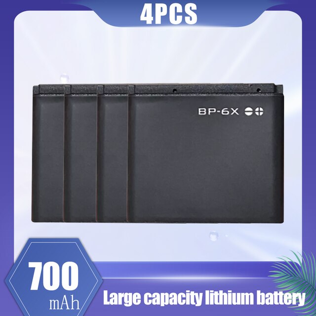 1-20PCS 700mAh BP-6X BP 6X BP6X Replacement Lithium Cell Phone Battery For Nokia 8800 8800S 8800D 8800SE Sirocco 8860 8861 N73i: 4PCS