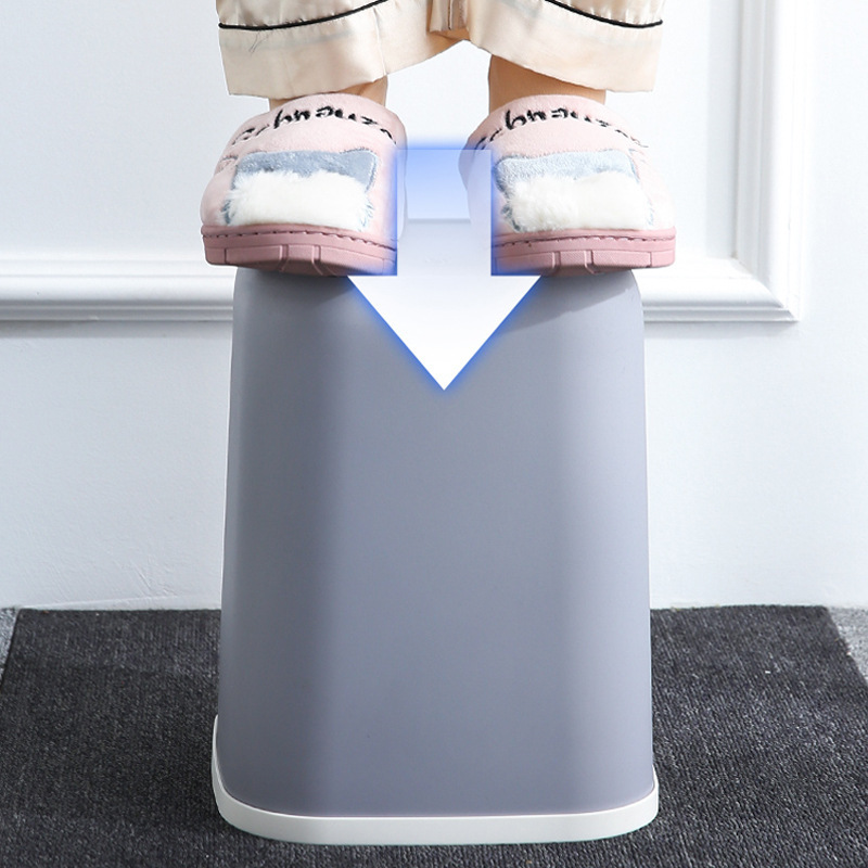 Kreatives Zuhause Kunststoff Mülleimer Küche Bad WC Mülleimer Wohnzimmer ohne Deckel Mülleimer nordischen Mülleimer 10l 12l