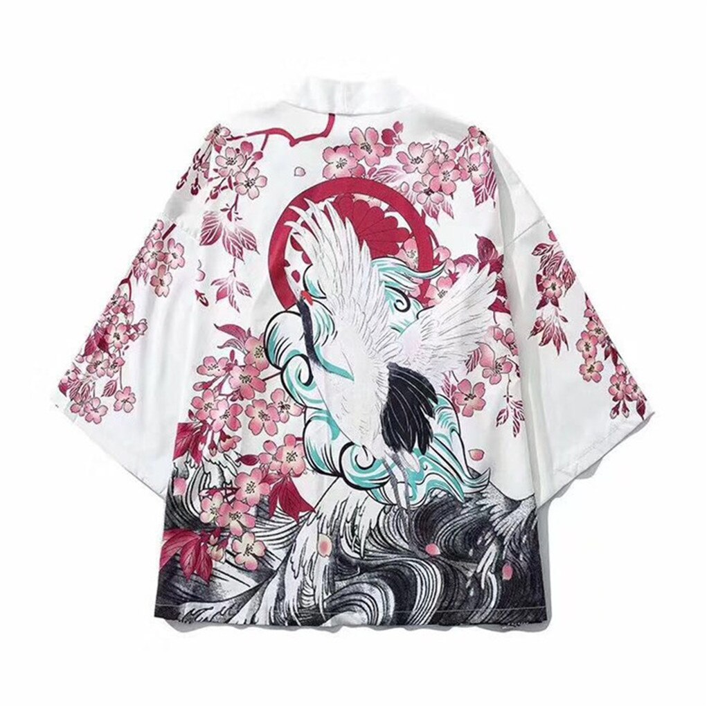 Camisas tipo Kimono hawaianas holgadas para hombres, blusa Social de verano para hombres, camisas de manga corta , camisas masculinas de talla grande
