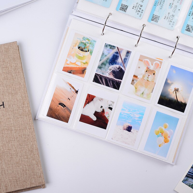 Stor kapacitet fotoalbum til billeder 10 x 15 løse blade 3 ringbind bog til 3 tommer 5 tommer 6 tommer 7 tommer billetter
