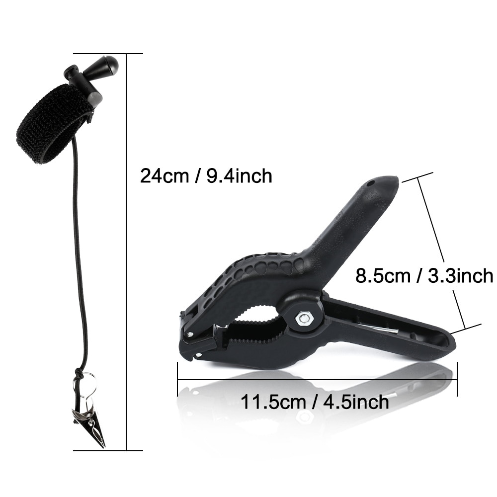 4Pcs Photography Spring Clips And Side Clamps Fixed Backdrop Muslin &amp; Green Screen For Background Stand