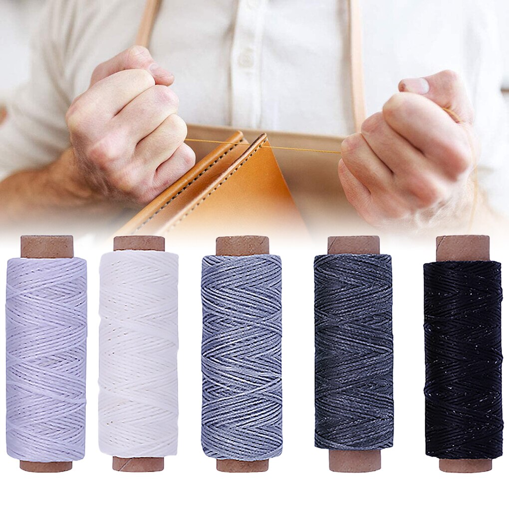 150D 50M Handgemaakte Wax String Sew Wax Lijn Leer Naaien Waxed Thread Cord Voor Leer Craft Diy 10 Kleuren naaigaren