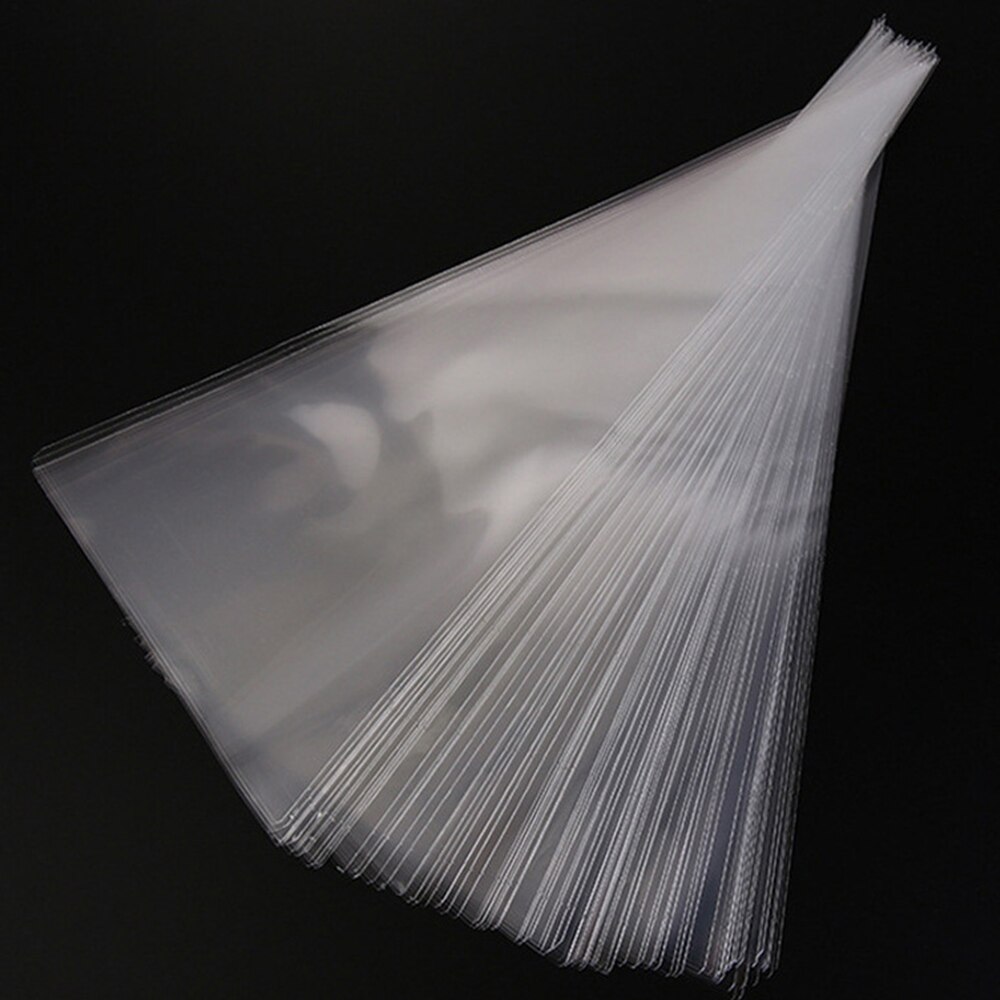100pcs Transparent candy triangle food bag flower pack bag candy bag self-adhesive biscuit bag DIY Wedding Birthday Party