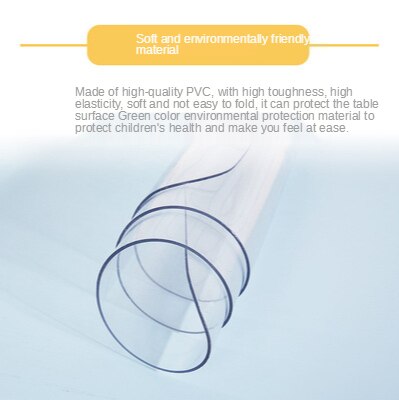 LazyChild PVC Tablecloth Transparent Desk Cover Protector Matte Translucent Desk Pad Mat Student Children's Desks Chairs Pad Mat