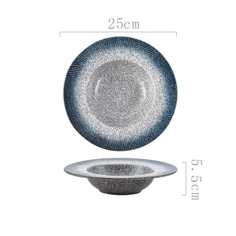 CHANSHOVA 10 cal ceramiczny kreatywny 450ml miska na makaron salaterka gruba zupa płyta osobowość chińska porcelana G327: 2
