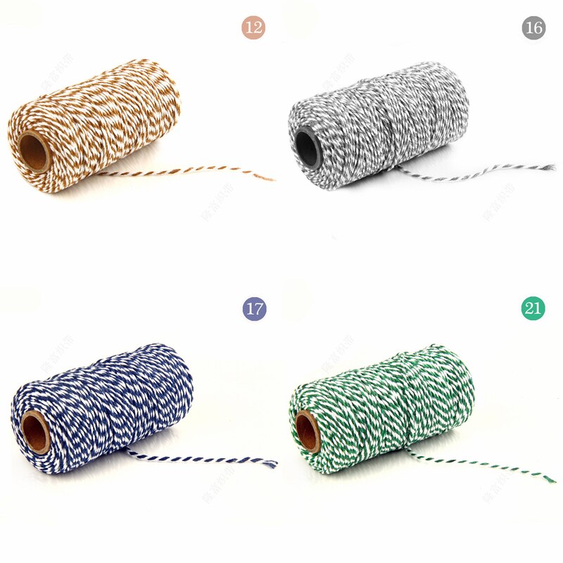 Dubbele Kleur Twisted Cords Diy Twisted Cords Verpakking Accessoires Katoen Baker Touw Touw Bruiloft Verpakking