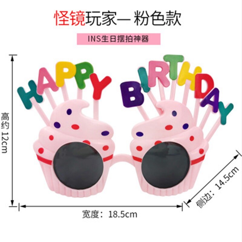 Grappige Glazen Photobooth Props Gelukkige Verjaardag Foto Props Afstuderen Partij Decoratie Diy Photo Booth Verjaardag Feestartikelen: Olijf