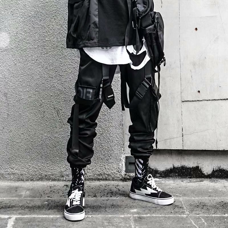 Casual bukse herre cargo bukse hip hop joggers streetwear joggebukse sportwear pantalon homme bukser: L