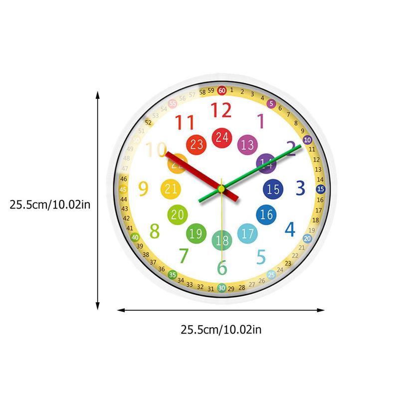 Kid Wall Clock Mute Wall Clock Colorful Funny Simple Home Wall Hanging Clock