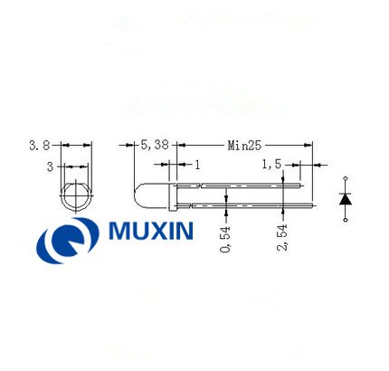 100pcs 3mm IR LED Diode 850nm Infrared 20mA DC 1.4-1.6V Transparent Light Emitting Diode LED Lamp Clear Lens Through Hole Bulb