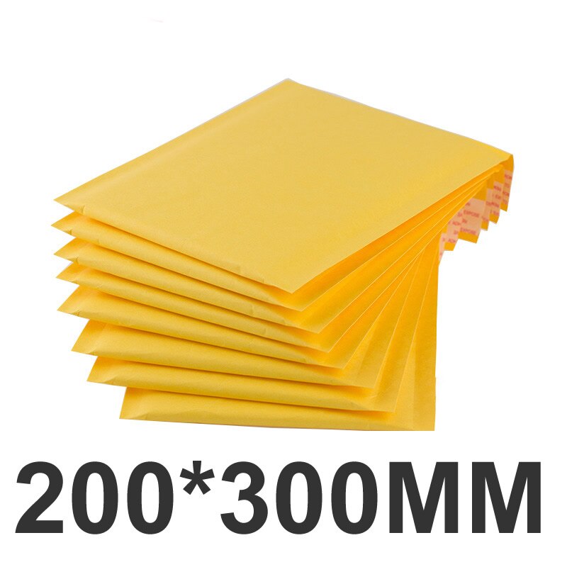 50 PCS/Lot Kraft Paper Bubble Envelopes Bags Mailers Padded Envelope With Bubble Mailing Bag: 200x300mm