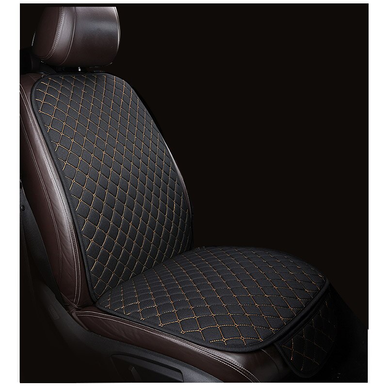 Fuzhkaqi Vlas Auto Stoelhoezen Voor Ford Focus 2 3 Fushion Ranger Mondeo Fiesta Edge Verkennen Kuga Fiesta Fusion Auto zetels: single black gold