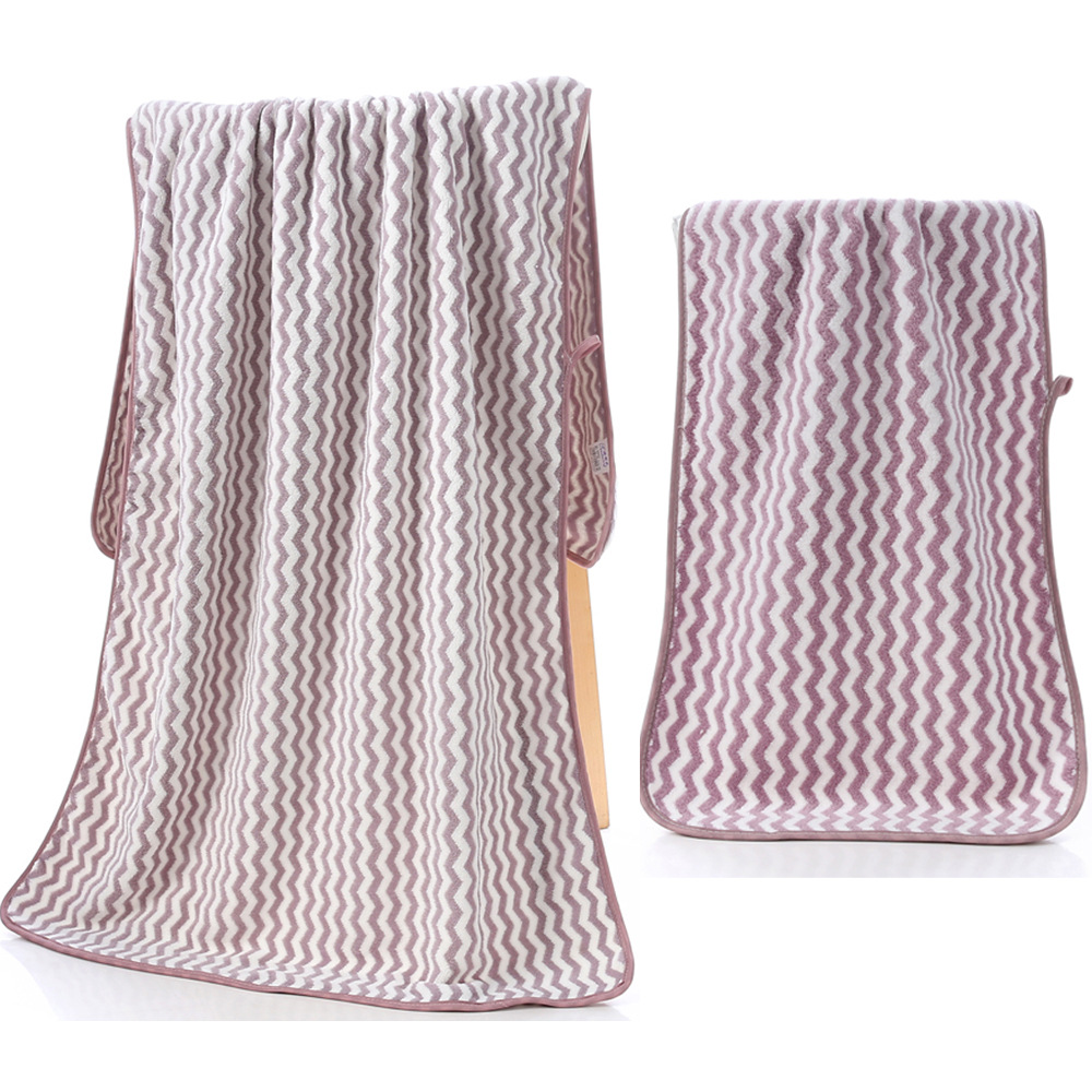 Coral Fleece Cation Face Towel + Bath Towel Set Thick Absorbent Bathroom Towels For Swimming Travel Sports Towel Set
