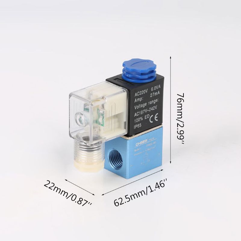 12V Pneumatic Electric Solenoid Valve 2 Position 2 Port Normally Closed