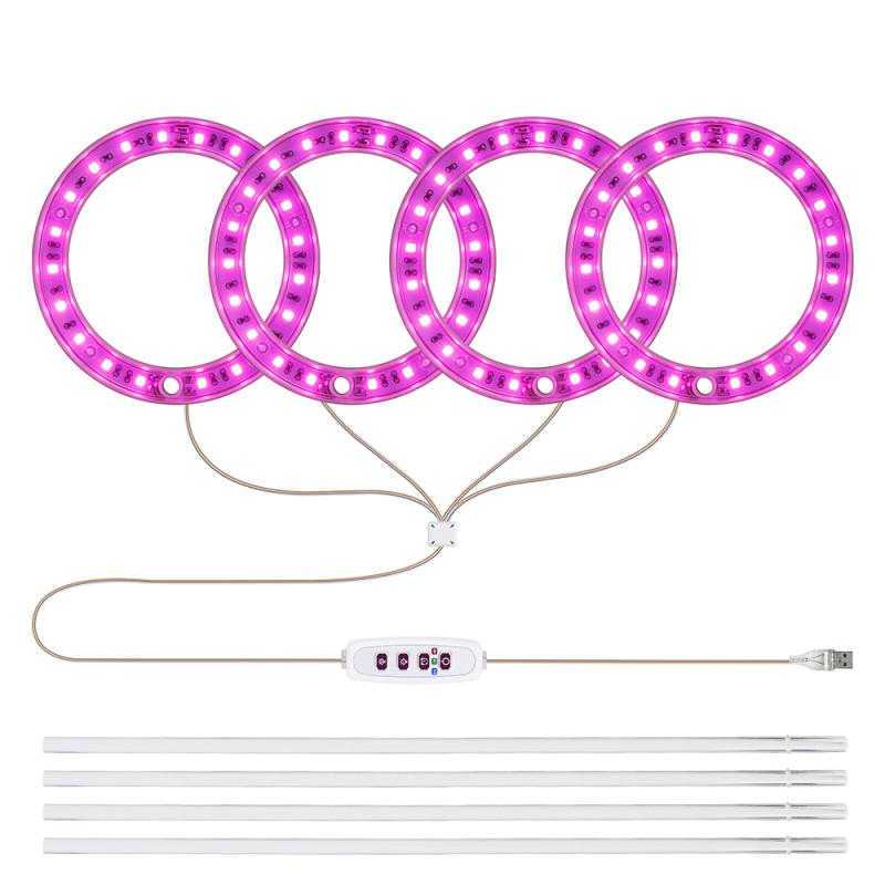 Luz LED de espectro completo para cultivo de plantas, lámpara Phyto Grow, USB, 5V, iluminación para crecimiento de plantas de interior: 04