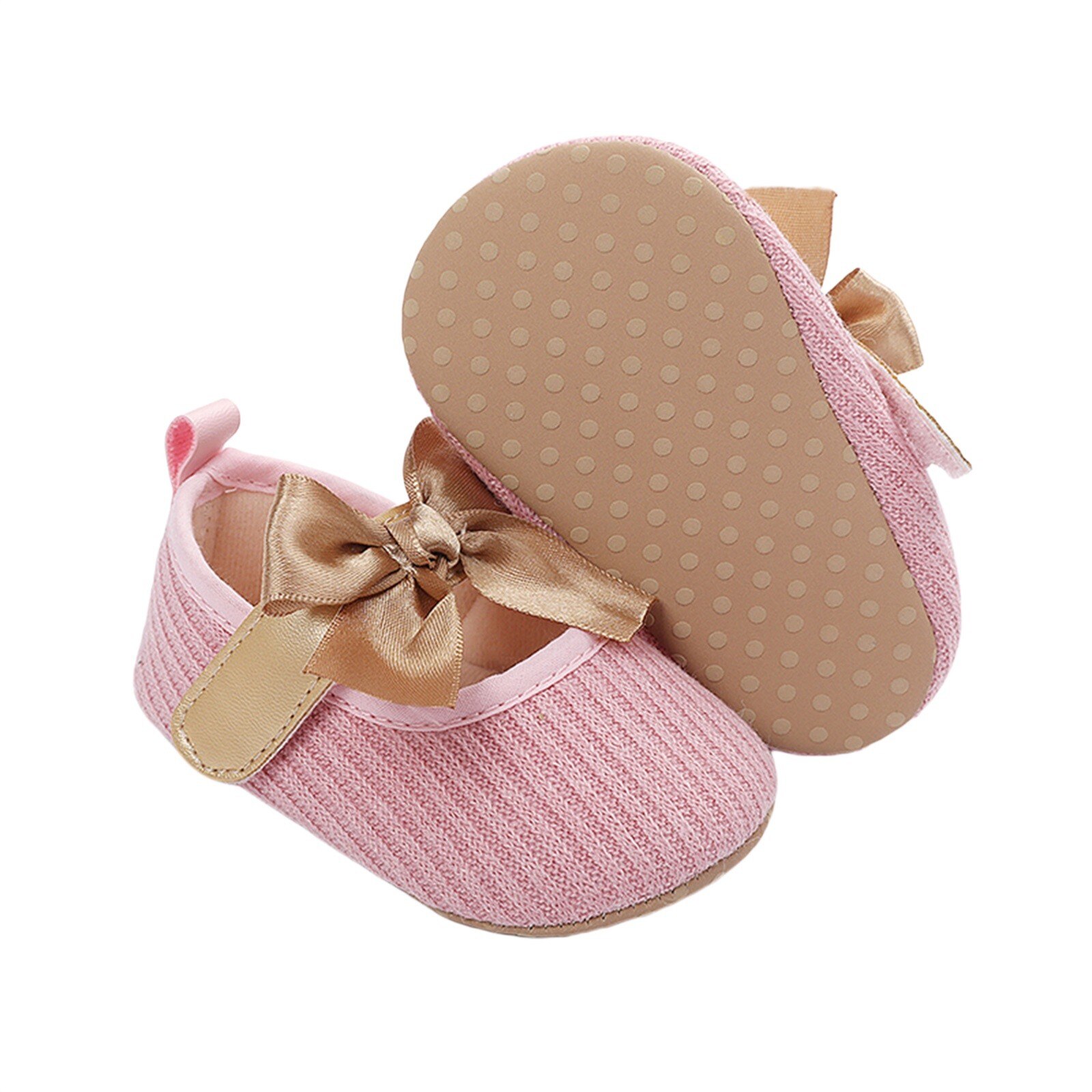 Newborn Princess Bowknot Shoes, Infant Hollow Out Prewalker with Hook and Loop (White, Grey, Pink, Red, Black)