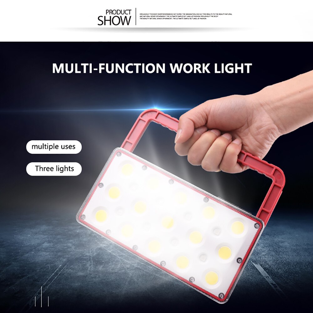 Emergency Panel Light Foldable Handle Five Modes COB LED Waterproof Portable Panel Lamp Outdoor Camping Hiking Lighting