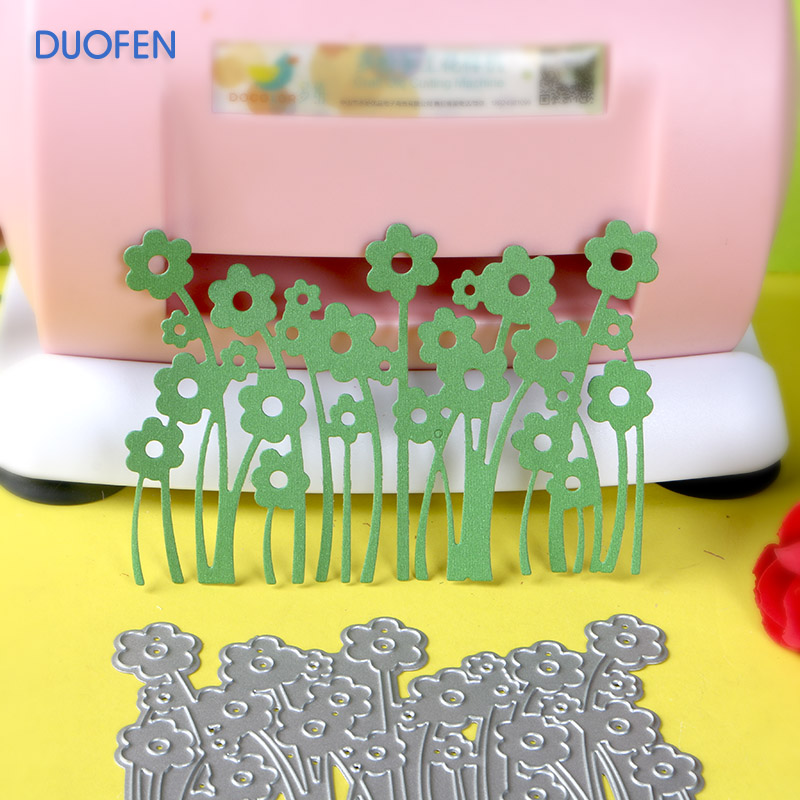 DUOFEN METAL CUTTING DIES 020014 1pc little flowers cutout lace hollow embossing stencil DIY Scrapbook Paper Album