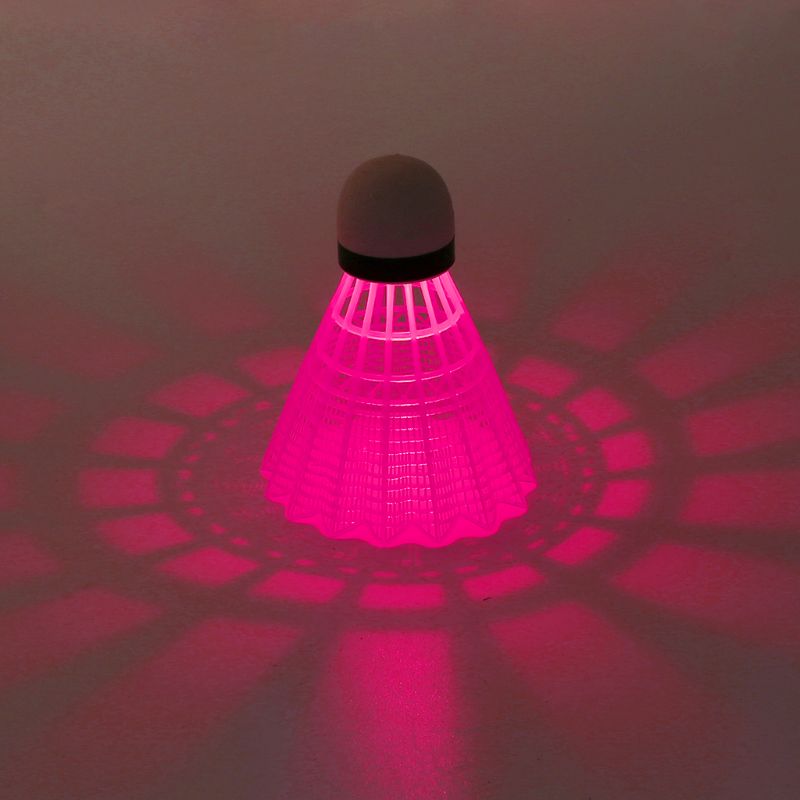 3pcs LED Luminous Badminton Dark Night Colored Plastic Foam Glowing Shuttlecocks