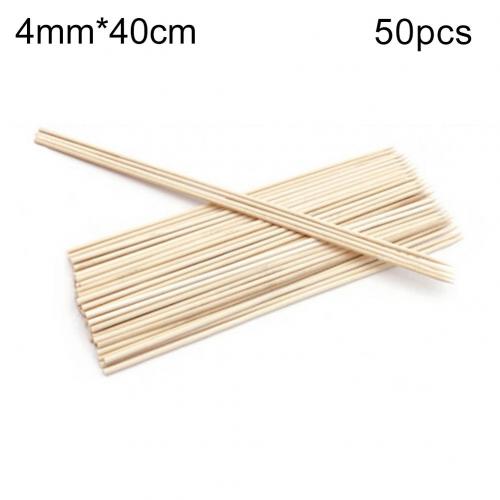 50/100Pcs Natural Bamboo Sticks Wooden Barbecue Kabob Skewers for Grill BBQ Kebab Marshmallow Roasting Fruit Picks Eco-Friendly: 4mmx40cm