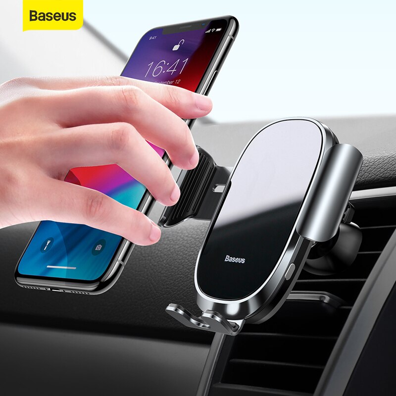 Baseus Auto Telefoon Houder Air Vent Automatische Spannen Intelligente Touch Sensor Auto Mobiele Telefoon Stand Mount Voor Iphone Voor Samsung