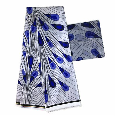 Popular silk fabric african print fabric 6yard per lot african fabric nigerian ankara fabrics africain tissu wax: MJ850507s9