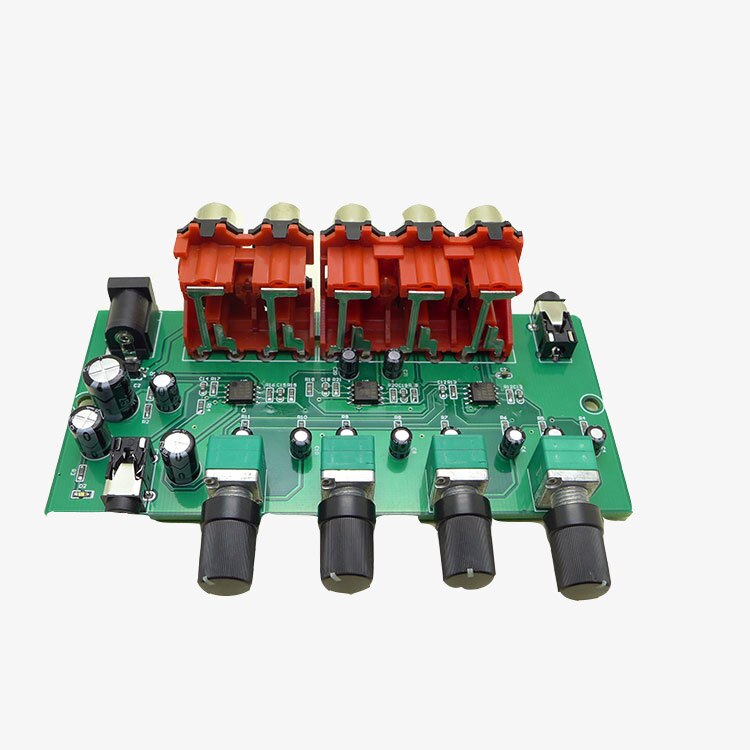 Multi-Source Rca Mixer Stereo Audio Reverberator Audio Switch Switcher 4 Ingang 2 Uitgang Driver Hoofdtelefoon Volumeregeling