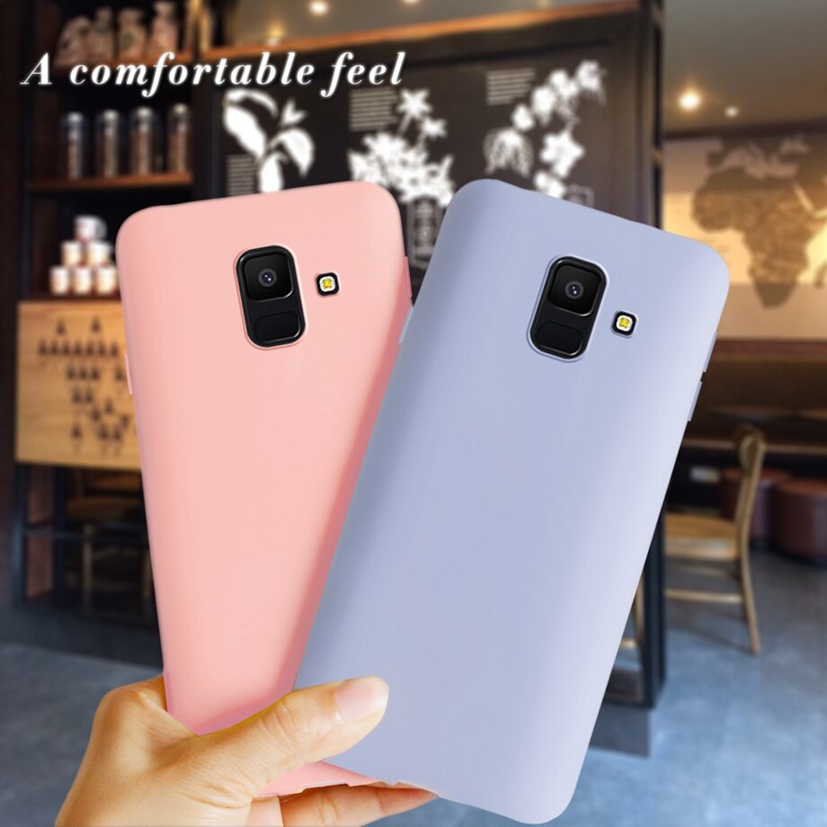 Hoesje voor telefoonhoesje samsung galaxy  a6 samsung  a 6 plus  a6 plus  a600f a610f zachte siliconen achterkant hoesjes cover fundas coque