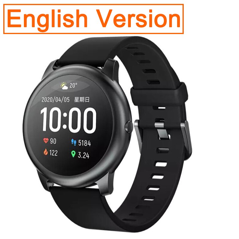 Xiaomi haylou solar smart watch  ip68 vandtæt sport metal rund sag hjerterytme søvn monitor haylou  ls05 til ios android: Global version