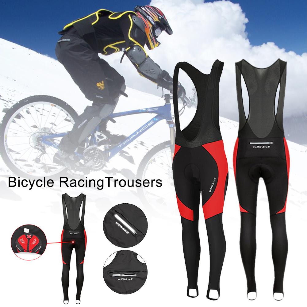 Cykelcykelbukser åndbar fugttransporterende bukser vintercykeltøj med reflekterende lynlåslomme bag