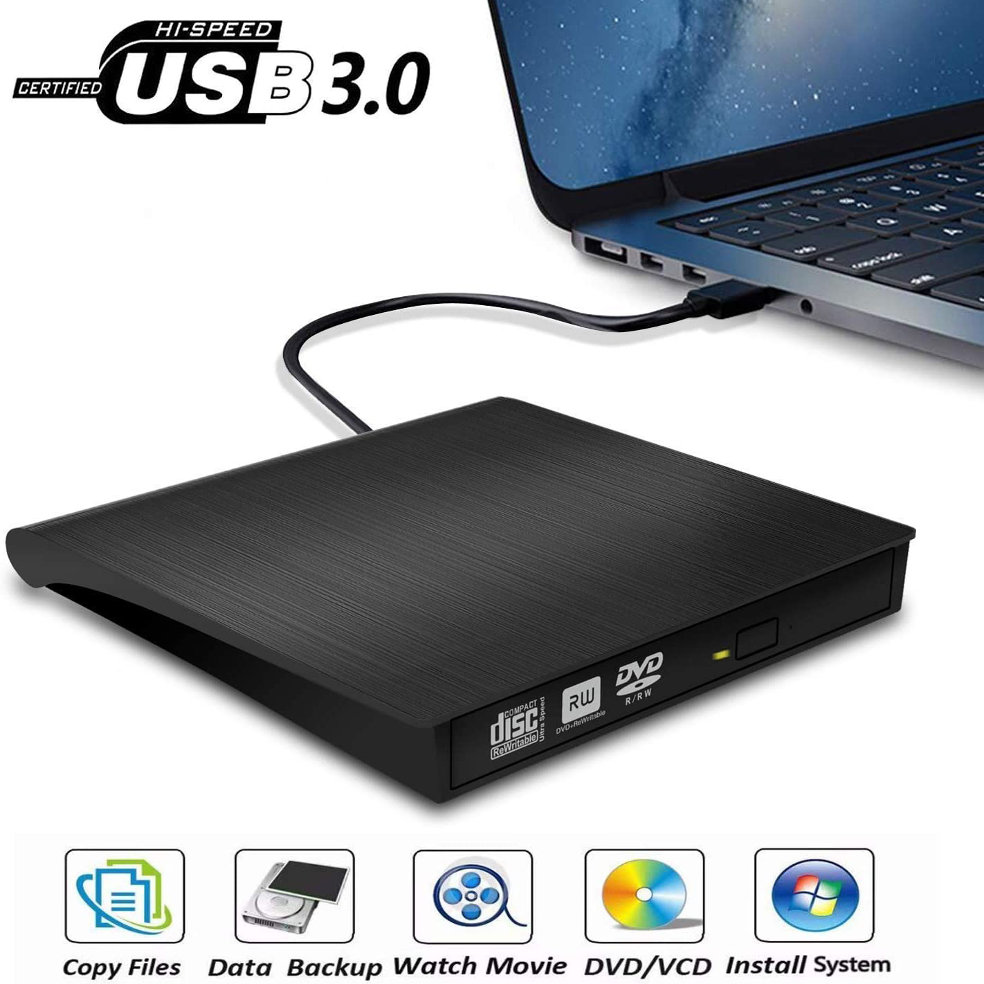 Pop-Up Draagbare Mobiele Dvd Cd Ram Externe Odd & Hdd Apparaat Pop-Up Driver USB3.0 Drive voor Pc Computer