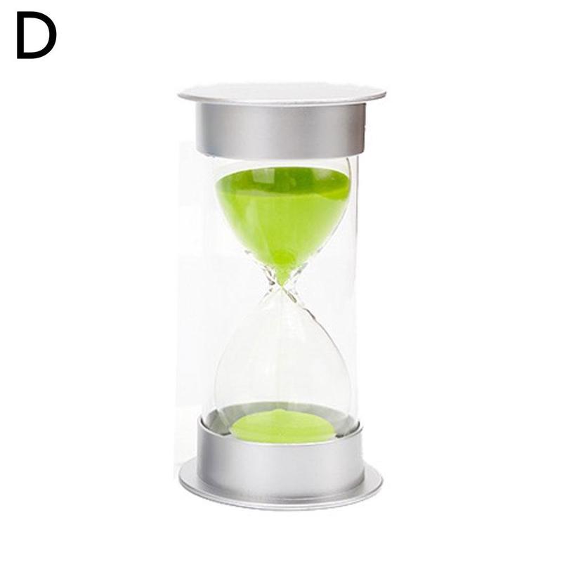 30 Minutes Hourglasses Children Teeth Brushing Timer Home Decoration Crafts Hourglasses -proof Home Decor: Silver green