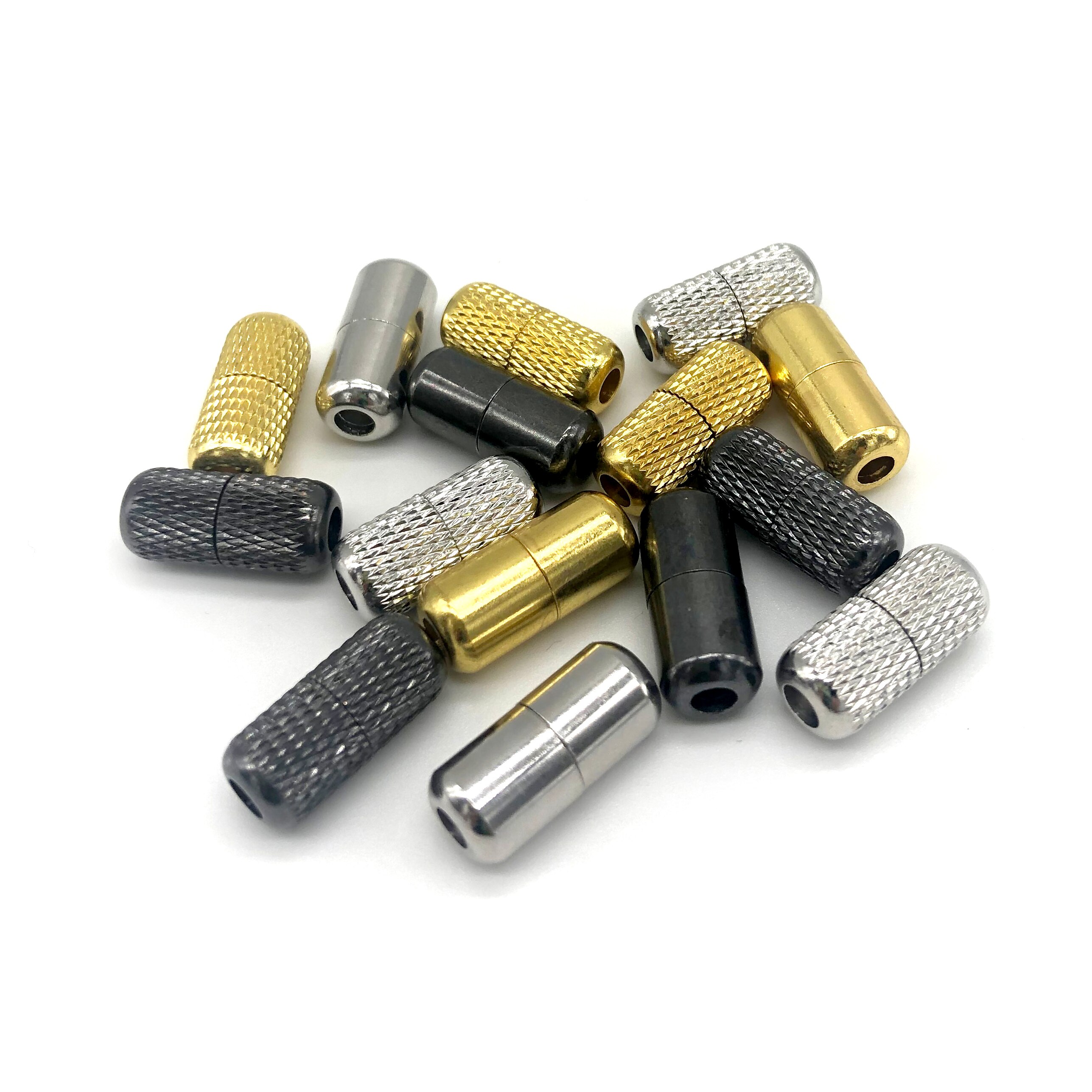 Hebillas de bloqueo de cápsula de Metal, sin cordones Cordones elásticos, accesorios para cordones, 2 piezas