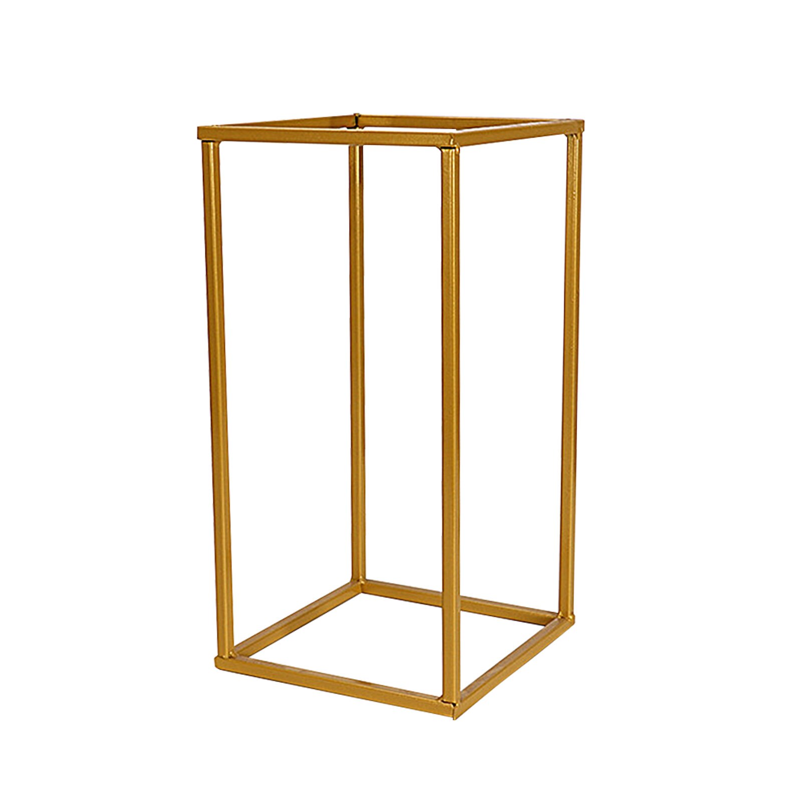 Iron Art Ceremony Metal Frame Vase Column Stand Detachable Display Rectangle Geometric Flower Rack Anti Rust Wedding Party