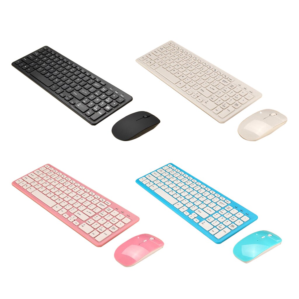 Ultra Slim Wireless Keyboard and Mouse Set for Apple Macbook Home Office PC Laptop Desktop Computer Mice and Keyboard Combo
