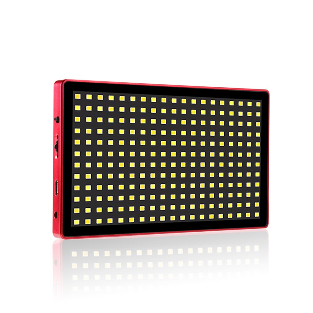 Dimmable LED Video Light - 16W OLED Screen - 3200K-5600K Bi-Color - CRI 97+ for Photography & Live Streaming: 3300K
