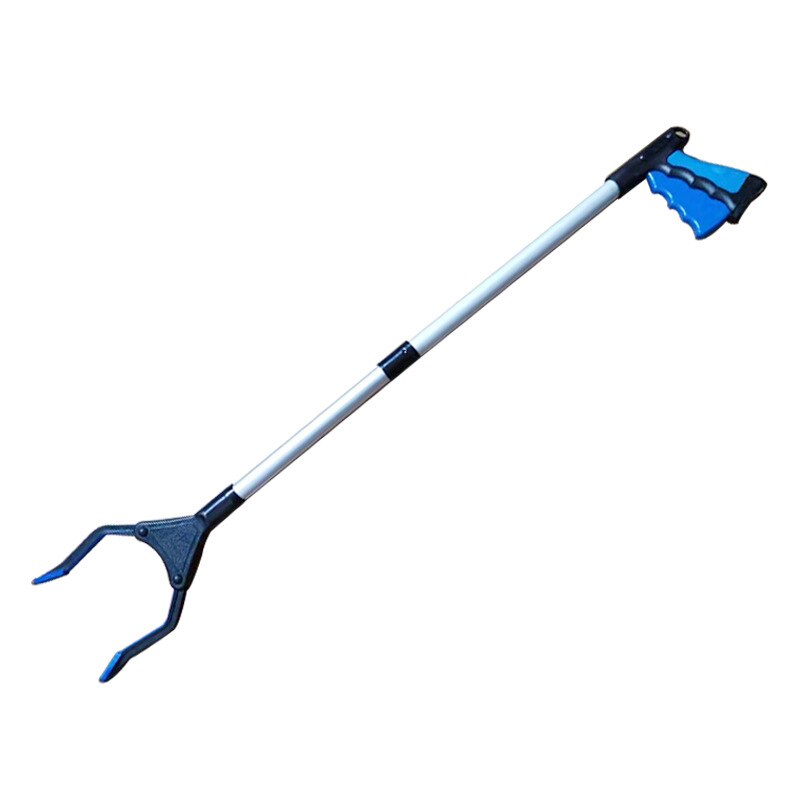 Pinza plegable para recoger basura, herramienta de agarre de brazo largo para ayudar a doblar, ahorrar pinzas, recoger basura,: Azul