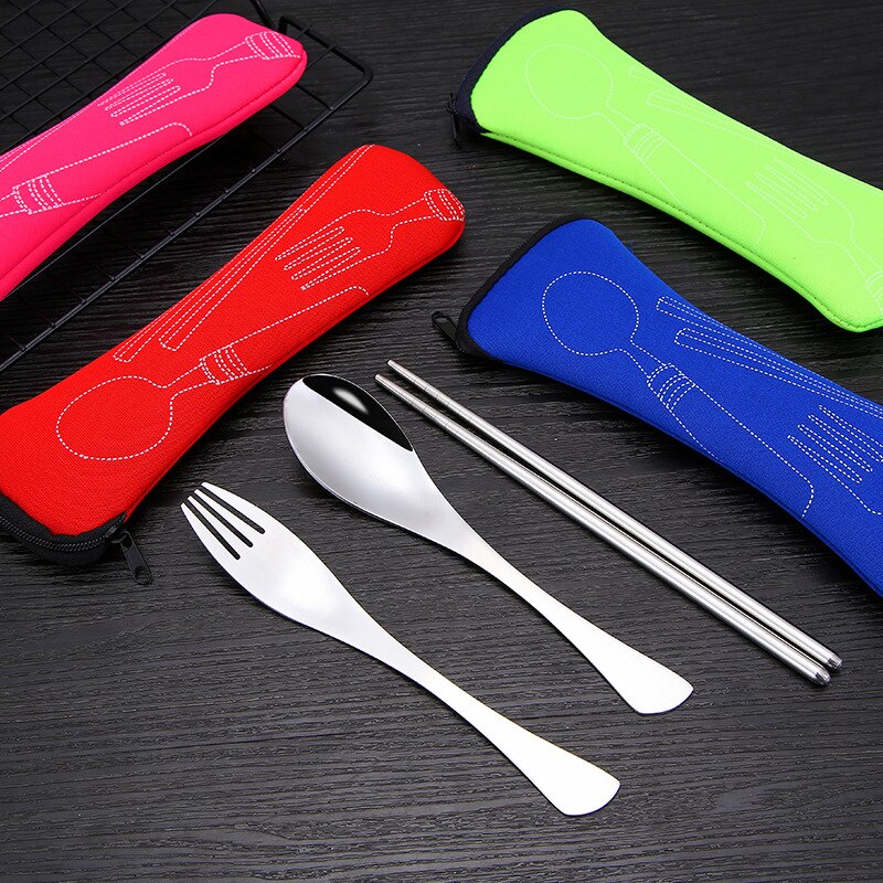 Reusable Drinking Straw Chopstick Tableware Cutlery Pouch Drawstring Bag Cutlery Bag for